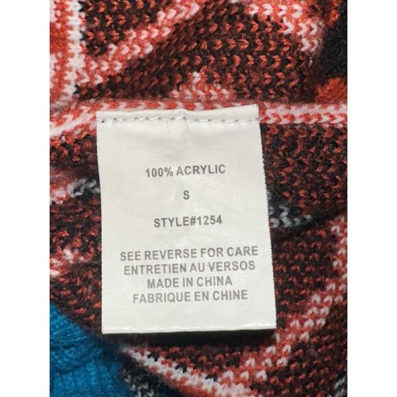 Southwest Cowgirl Justice Open Front Cardigan Sweater Small Aztec Print Western - Picture 11 of 12